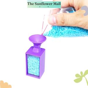 Sunflower กรวยเจาะสีรูปเพชร4ชิ้นสำหรับบรรจุทรงกลมและสี่เหลี่ยมกล่องเก็บภาพติดเพชรช่องทางศิลปะประดับเพชรแบบพกพา