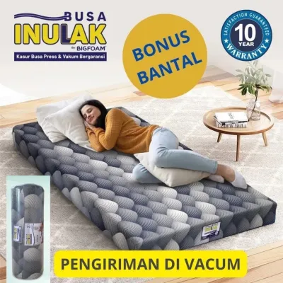 KASUR BUSA VACUM INULAK by BIGFOAM BIGLAND Tebal 15 cm dan 20 cm KASUR VAKUM PRESS & ROLL