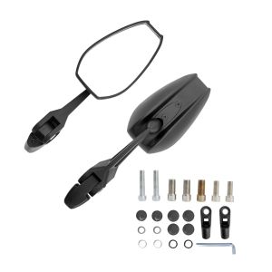 Motorcycle Side Mirror Anti-glare Adjustable High Definition 360° Rotation Clear Lenses