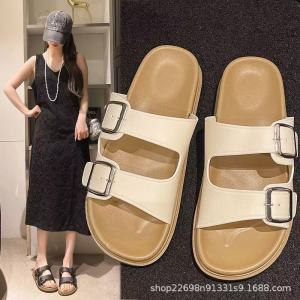[Free Shipping] New Thick-Soled Double-Ring Flip-Flops For Women Fashionable And Versatile For Summer Wear Casual And Comfortable A Hot-Selling Item
