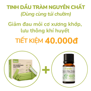 Combo Giá Tốt Túi Chườm Thảo Dược Hapaku Giảm Đau Mỏi Làm Nóng Bằng Lò Vi Sóng Và Tinh Dầu Tràm