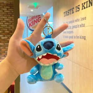Gantungan Tas Stitch Lucu Gantungan Kunci Bag Charm Boneka Kartun Fluffy Lilo And Stitch