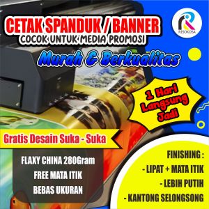 CETAK SPANDUK/BANNER MURAH | CUSTOME | BEBAS DESAIN (GRATIS)