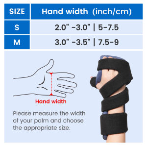 VELPEAU Stroke Resting Hand Splint Night Immobilizer Wrist Brace with Finger Support Thumb Stabilizer Wrap For Muscle Atrophy Rehabilitation Arthritis Tendonitis Carpal Tunnel Pain