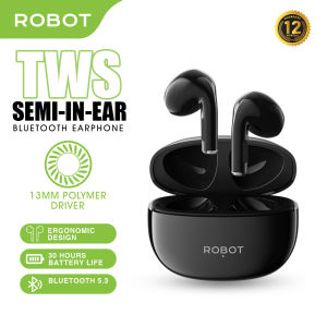 Robot Flybuds T10S High-Fidelity Semi-In-Ear Wireless Earbuds with Bluetooth 5.3 IPX4 Water-Resistant and 30H Battery Life