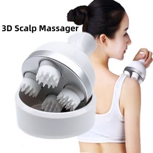 3D Scalp Massager Head Massager Electric Portable Hand-held Head Massager Relief Back Neck Leg Body Use