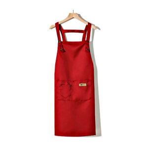 High quality canvas oil proof apron Home kitchen catering cooking overalls stain proof work Chef Barista
