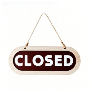 Wooden Business Open Closed Signage 2 Sided Hanging Sign Store Bar Coffee Shop Home Wall Decoration