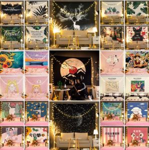 [Tặng kèm móc treo] Thảm treo tường trang trí phòng ngủ nhiều màu sắc kích thước 130x150cm tranh treo tường cỡ lớn decor phòng siêu xinh cá tính trang trí tết