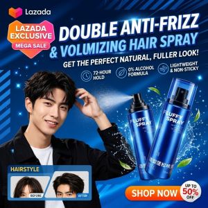 No-Wash Dry Hair Spray Volumizing Hair Styling Spray Oil-Control Formula for Fluffy Hair Root Lift Fresh Look and Everyday Hair Care
