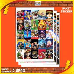 GAMBAR STICKER ONE PIECE / STIKER ONE PIECE / PAKET STIKER ONE PIECE PER 25 PCS / KODESP42