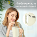 [ของขวัญฟรี] Vusign กระบอกน้ำเก็บความเย็น 1200ml แก้วเก็บความเย็น แก้วสแตนเลส กระติกเก็บความเย็น ขวดน้ําเก็บความเย็น แก้วน้ำ มีหูจับ พร้อมหลอดดูด Water Bottle. 