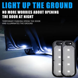 Car Door Welcome Light RGB/White LED Atmosphere Light Wireless Open Door Night Lighting Anti-collision Lamp USB Charging