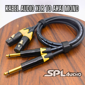 Kabel Audio Jack 2 XLR Female To 2 Akai Mono Kabel SPLAudio Warna Hitam