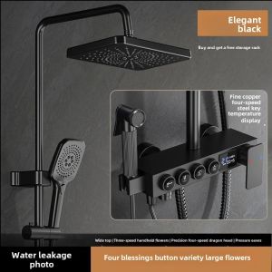 Shower/copper/shower set/household digital display constant temperature shower/bathroom booster nozzle/shower head