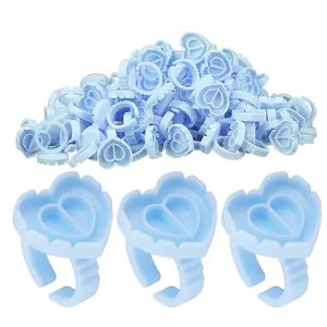 100 Pcs Cup Ring For Russian Heart Eyelash Extension Glue Ring Volume Cabang Ink Sulam Alis