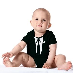 Boss Baby Onesie 0-12 months Cotton Baby Boy Frogsuit 1st Birthday Baby Boy Clothes Baby Onesies PH