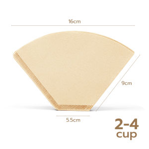 3ฟรี1 Alechaung กรองกาแฟดริป ชุดดริปกาแฟ ที่กรองกาแฟ แผ่นกรองกาแฟสด ทรงกรวย วัสดุธรรมชาติ ดริปกาแฟ กระดาษกรองดริป ไม่ฟอกขาว 100แผ่น Coffee Filter