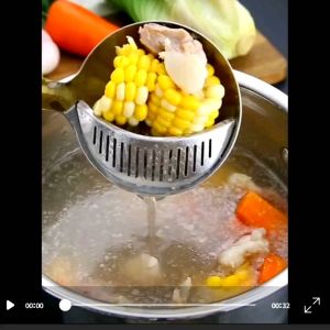sendok sup 2in1 untuk steamboat hotpot stainless dengan saringan