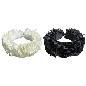 Renaissances Neck Ruff False Collar Satins Adjustable Strap Shawl Clown Choker For Elizabethan Victorian Gothic Costumes