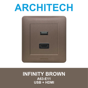 Architech Infinity Brown A63-E11 HDMI+USB TYPE A