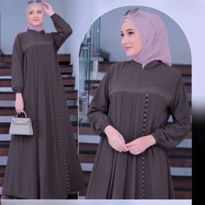 Azzahra Dress Matt Ceruty Babydoll Apk Swaroski Size XL Dress Kondangan Murah Viral 2024 Trendy COD