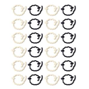 Pack of 24 Shape Stitching Markers for Crocheting Knitting Wide Opening Crochet Locking Markers Rings for Weaving