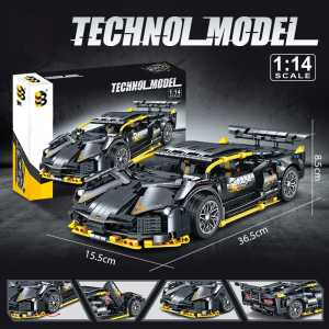 COD NO.0092 1:14 Mobil sport super Lamboghini blok bangunan mobil sport desain presisi restorasi tingkat tinggi hubungan mekanis seluruh mobil Plastik Anak Kotak Toys