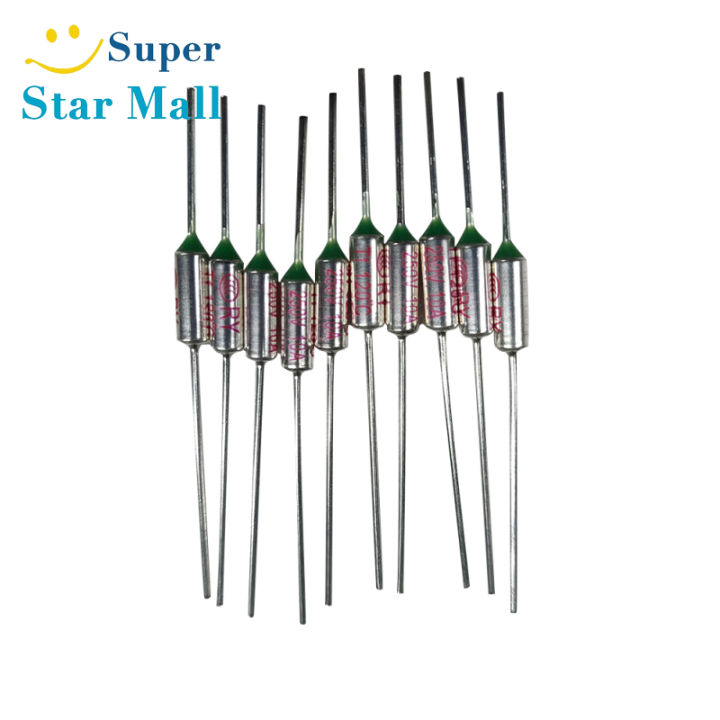 Supermall 10 Pieces Thermal Fuse 72270 Degree Temperature 250v 10a