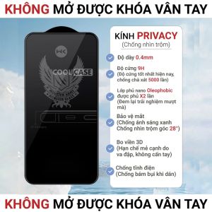 Kính cường lực chống nhìn trộm Redmi 10/ 10C /10A/ 10 5G chống ánh sáng xanh bảo vệ mắt-Cool Case