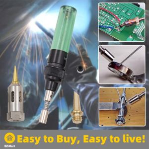 【Fast Shipping】 Soldering Iron Welding Irons Welding Pen Blow Torch Gas Cordless Tip Tool set Welding Soldering Kit 1300°C Welding Pen Solder Butane Gas Soldering Iron Cordless Soldering Tools Gas-Iron