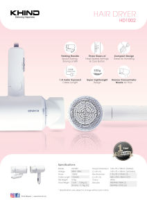 (Bubble Wrap) Khind 1000W 1400W 2000W Ionizer Hair Dryer for Men Women Pengering Rambut HD1002 HD1400 HD2022 Foldable Travel Super Lightweight