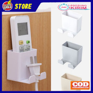 [Flashsale] Rak Holder Tempel Dinding 2in1 Wall Mounted Charging Rack Dudukan Gantung Tempat Charger HP Remote TV AC Serbaguna