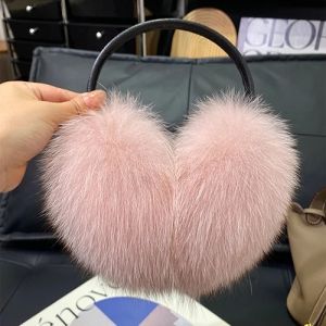 New Winter Real Fox Fur Earmuffs for Women Natural Fox Fur Scarves Dual Use Genuine Warmer Plush EarMuff Outdoor Solid Fur Scarf2026