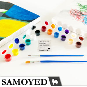 Cat Lukis / Akrilik / Acrylic Paint Set 6 / 12 Warna / Colours x 3 ml Samoyed ACP
