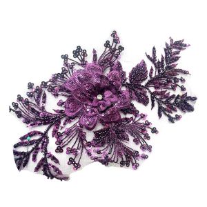 MINIFELE 262 Flower Cloth Pieces Lace Flower Stickers Colored Applique Bead Accessories Handmade Nail Beads Costume Accessories Lace Applique Sewing Materials Wedding Dress Decoration