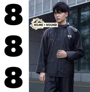 HOME + HOUND Fashion Raincoat Suit Rainproof Durable PVC Material Motorcycle Riding Raincoat