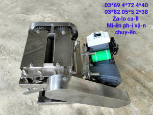 Máy thái bì chạy điện sợi 1mm rãnh sây 32ly thái được cả bì dày bì mỏng