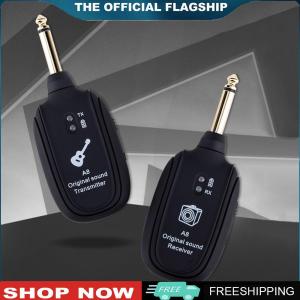 [VICKING6] A8 Guitar Transmitter Receiver Built-In Rechargeable Wireless System Guitar Transmitter Wireless Audio Transceiver for Electric Guitar Bass Parts