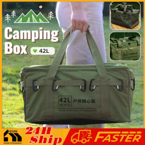 Outdoor Storage Box 42L Large Capacity Foldable Waterproof Camping Camping Equipment Car Trunk Box