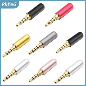 PkYeG Jack cắm tai nghe Nam cắm 3.5mm kết nối âm thanh 4 cực jack tai nghe âm thanh nam cắm jack Adapter kết nối âm thanh nổi Tai nghe sửa chữa cáp hàn dây tự làm
