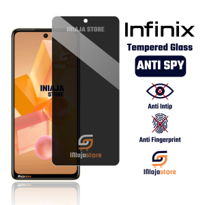 INIAJA - Tempered Glass Anti Spy Infinix Hot 60i 60 50 50 5G 50 Pro 50i 40 40i 40 Pro 40 Pro Free Fire Anti Gores Anti Intip Privacy Pelindung Layar Full Cover