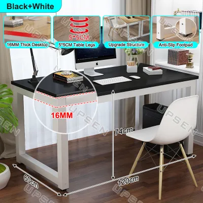 Computer Table Desk 140/120/100/80cm Solid Wood Furniture Home Study Desk Company Office Table