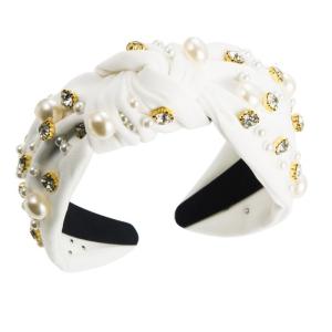 Jeweled Headbands Ruched Costume Blingbling Hairband Party Karaoke Punk Photo Props Party Wide Hair Hoop Nightclub