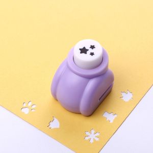 ZSDN MALL Purple Loose-leaf Paper Cutter Scrapbooking Children Toys Kindergarten Mini Paper Puncher Gift Card Punches Embossing Punches DIY Hole Puncher