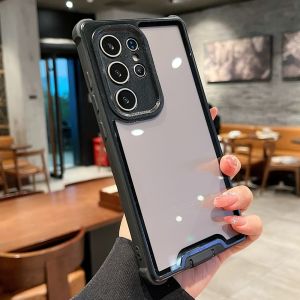 Heavy-Duty Shockproof Bright Case For Samsung Galaxy S25 S24 Plus Ultra S25Ultra S25Plus Transparent Military Hard Armor Cover