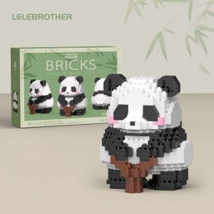 Mainan Brick Panda Mini Nano Block DIY Hewan Lucu Model 3D Susun Edukasi Mainan Anak Perempuan