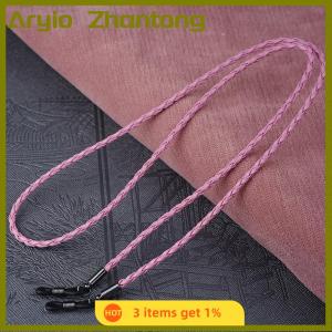 Aryio Thick Twist Sunglasses Leather Rope Chain Eyewear Braided Glasses Lanyard Strap Outdoor Non-slip Eyeglass Accessories