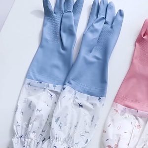 ถุงมือยาง ถุงมือล้างจาน ถุงมือทำความสะอาดอเนกประสงค์ ป้องกันการลื่นไถล ถุงมือยาง ซิลิโคน กันน้ำ ง่ายปกป้องมือ