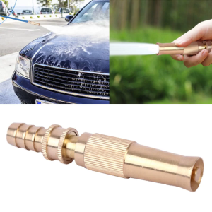 Brass Hose Nozzle High Pressure Garden Hose Nozzle Heavy Duty Water for Garden Hose Washing for Cars Cleaning